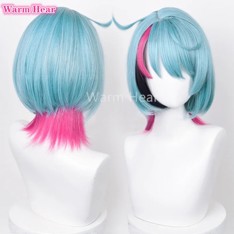 Vtuber Kyo Kaneko Cosplay Wig NIJISANJI MOST ILUNA Kyo Kaneko Woman 39cm Heat Resistance Synthetic Hair Halloween Costume Wigs