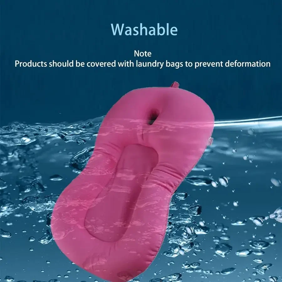 

Baby Bathtub Cushion Soft Anti-Slip Bath Pad 0-6 Month Infant Bath Pillow, Pink