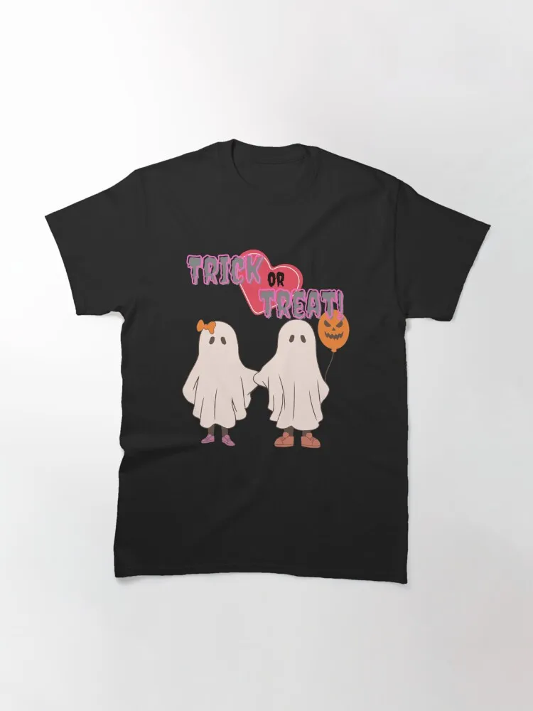 Trick or Treat couple kids ghost Classic T-Shirt  High Quality Oversized Tee