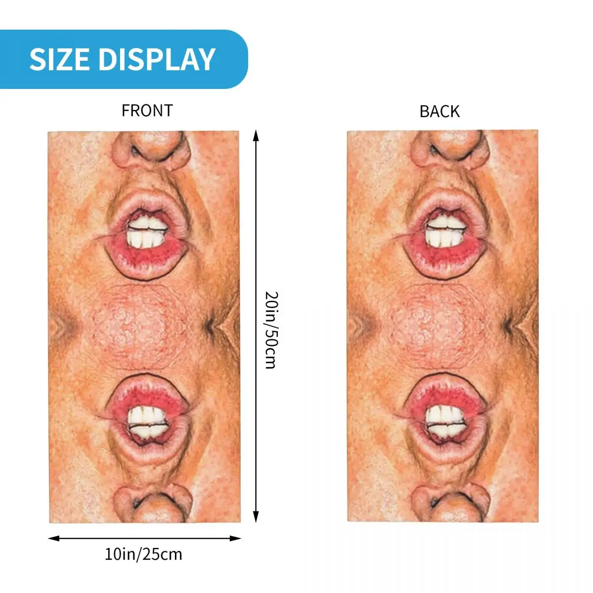 Masque rond imprimé Donald TrumpFace pour adultes, bandana, cou, écharpe, chaud, sauna, randonnée, pêche, unisexe, respirant