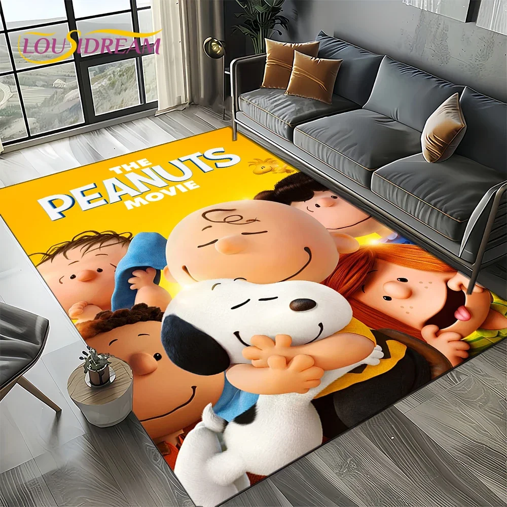 만화 27 스타일 귀여운 스누피 개 카펫 러그, 침실 거실 홈 소파 장식, 어린이 게임 대형 장식 바닥 매트 선물 3D