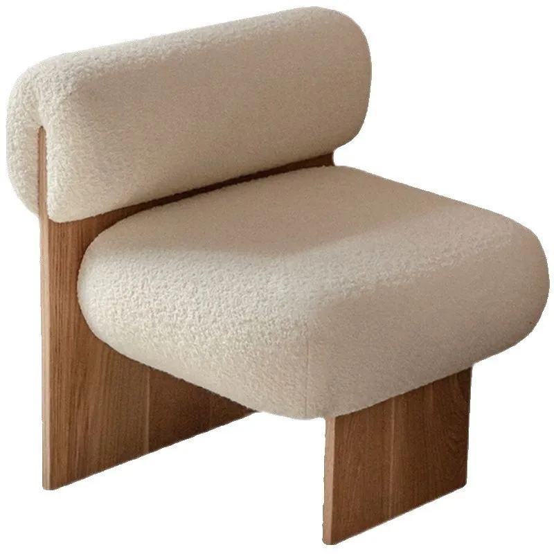 

Single sofa chair, minimalist solid wood sofa chair, Nordic small apartment living room bed and breakfast single chair