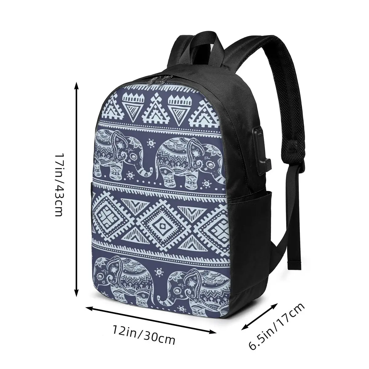 Fantasy Ethnic Style African Elephant Backpack Travel Notebook Bag Computer College Student School Bag Laptop Shoulder Bags