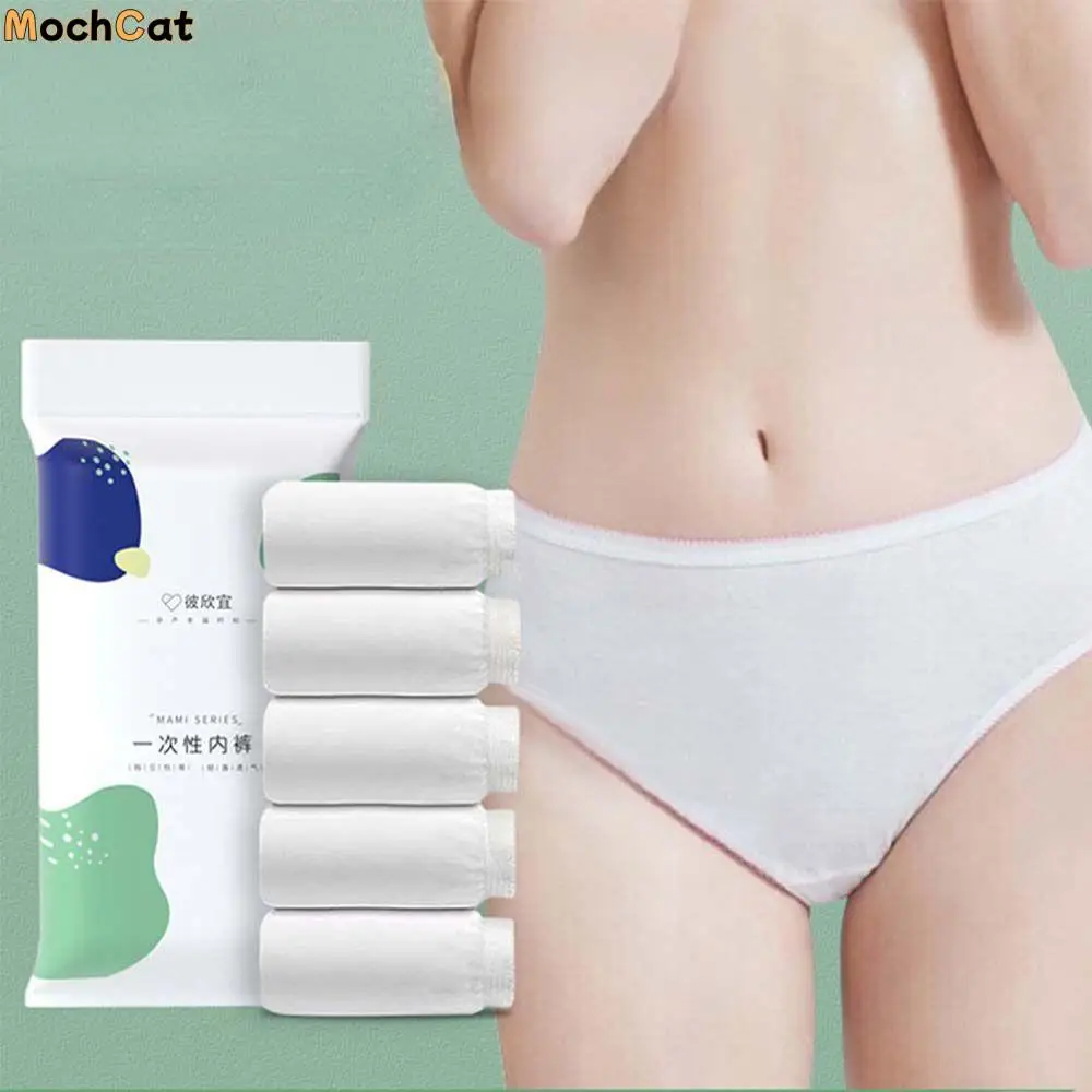 

Briefs Childbirth Pure cotton Women's Disposable Panties Postpartum Underpants 5pcs Maternity Underwear Maternity Intimates