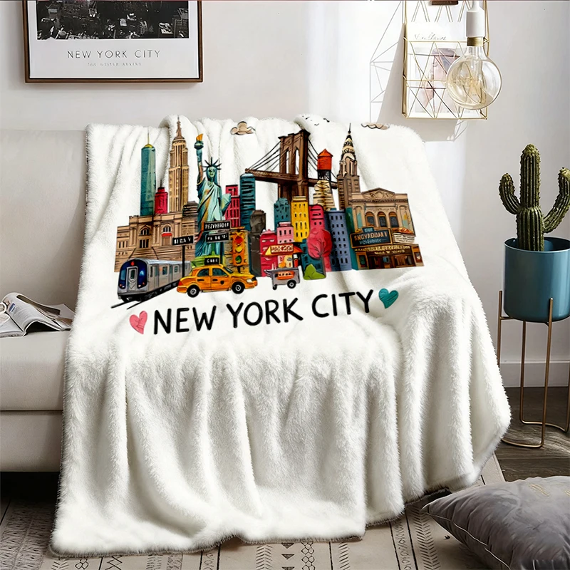 New NYC Flannel Blanket, New York City Souvenir Flannel Blanket
