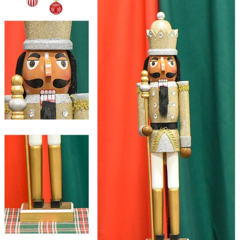 Nutcrackers Soldier Ornament Portable Nutcrackers Soldier Ornament Table Display For Christmas Parties