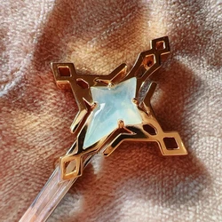 European Style Retro Knight Star Studded Cross Sword Brooch Fashionable High-end Minimalist Four Pointed Star Sharp Flower Gift