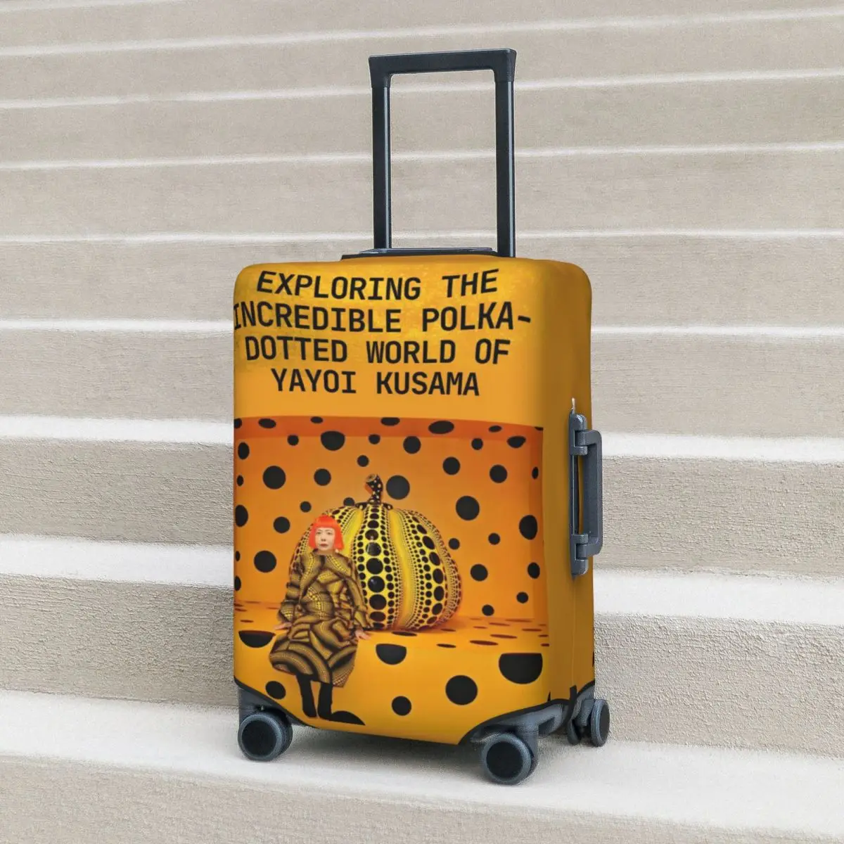 

Yayoi Kusama Abstract Painting Suitcase Cover Protection Elastic Travel Luggage Protector Covers for 18-32 Inch
