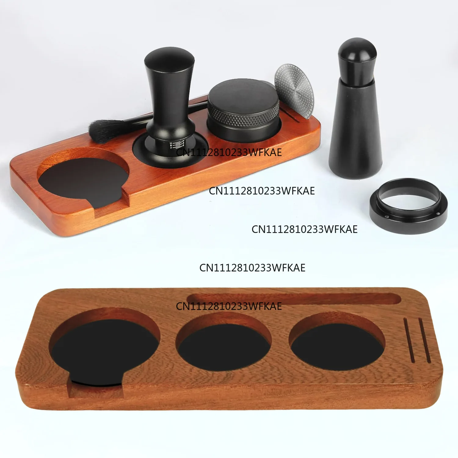 Coffee wood base storage box, commercial coffee solid wood powder base, coffee handle filling bracket fixing seat