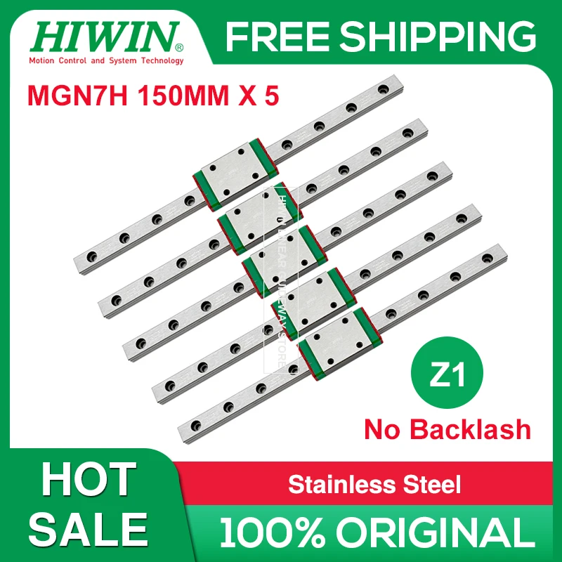 Voron 0 0.1 V02 HIWIN MGN7H 150MM 5PCS Stainless Steel Linear Rail Kit Voron V0 01 02 3d Printer Parts