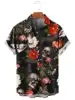 3D Printed Pattern Hawaiian Shirt Men's Day of the Dead Sugar Skull Fiesta
