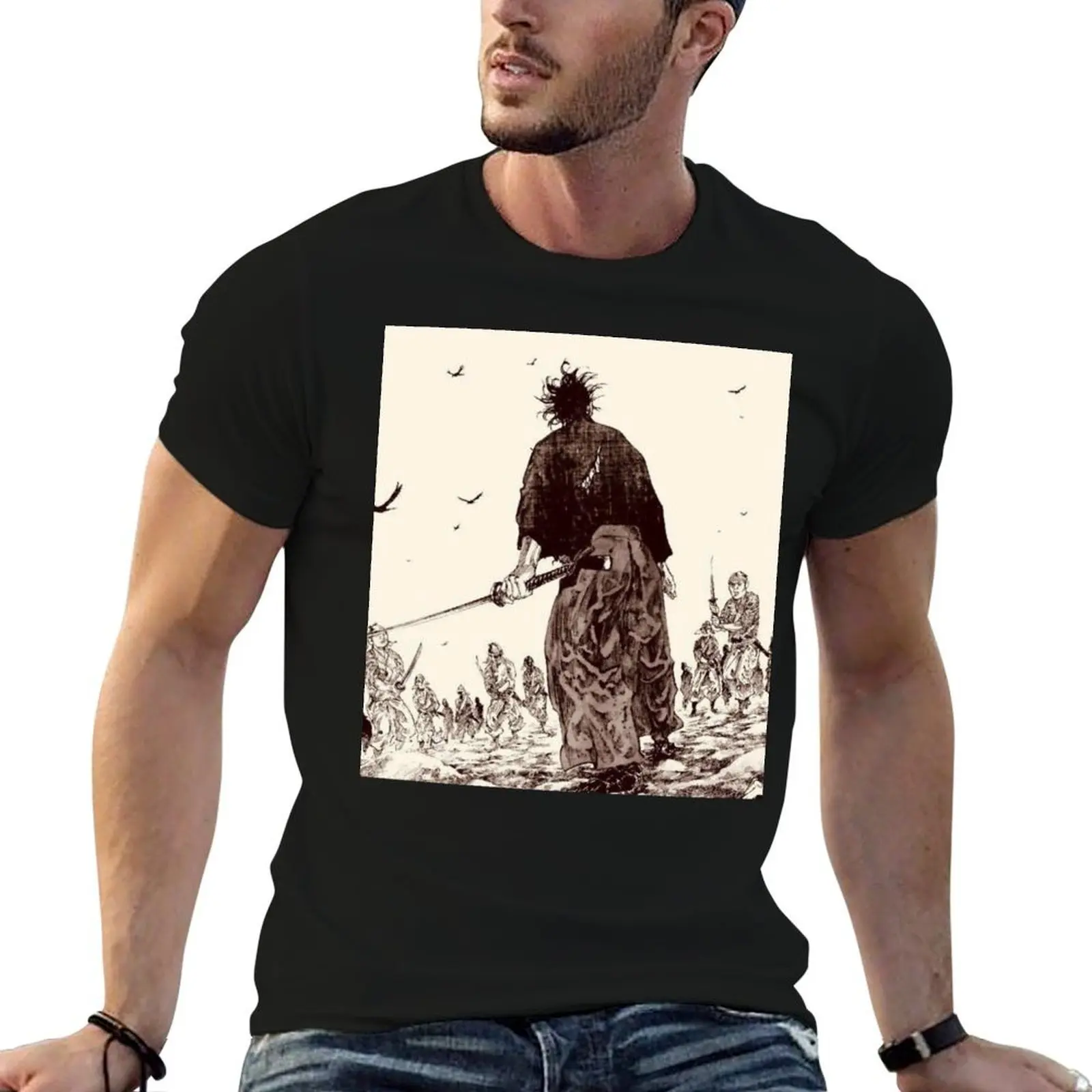 Vagabond - Samarai / Ronin Free For All T-Shirt Basic Simple Design Short Sleeve Shirt