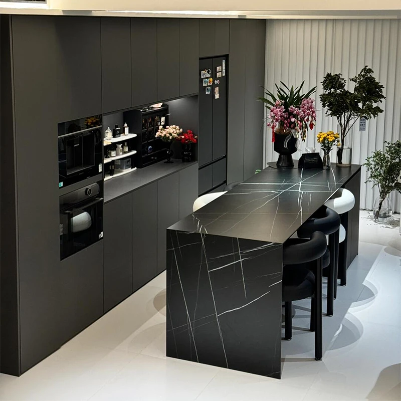 

Dining table integrated household small apartment open kitchen guide table bar integrated