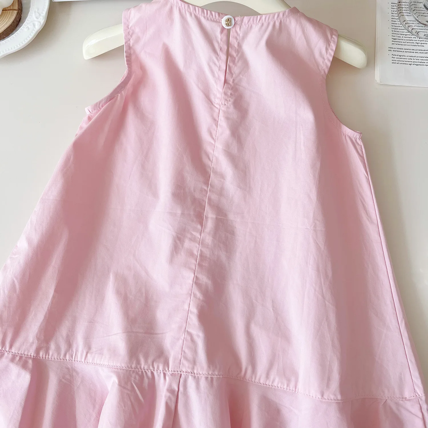 Girls Casual Dresses Rose Sleeveless Spliced Fishtail Dress Girls Clothes for 2 To 7 Years Kids Clothes Girls Dresses