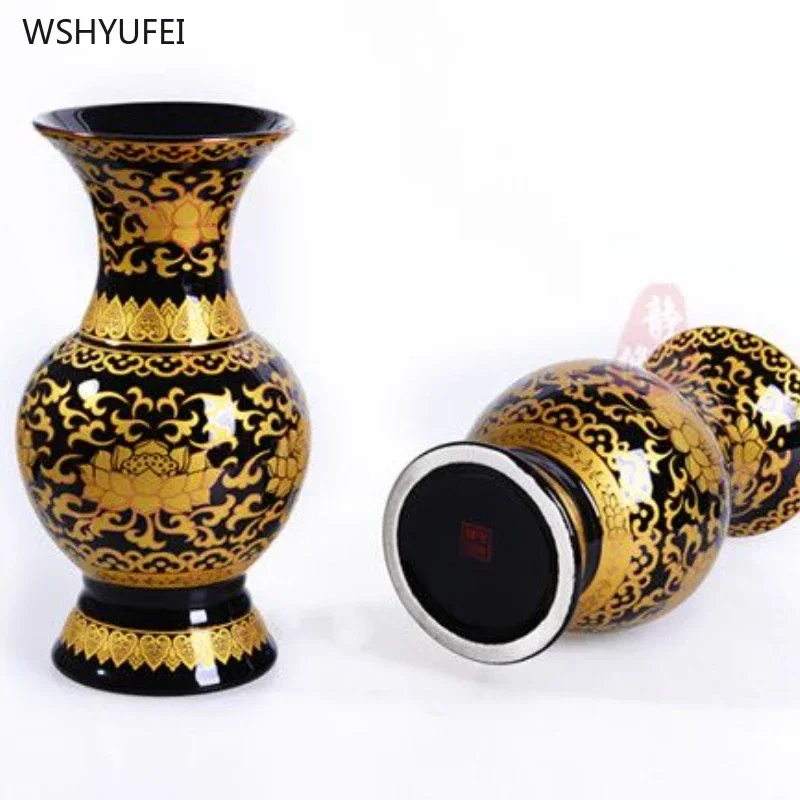 1pc ceramic vase  Buddhist temple supplies living room bedroom table temple sacrifice home decor feng shui Housewarming gift