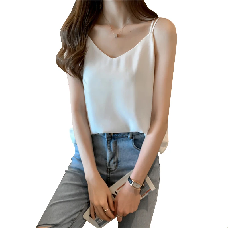 التخسيس V-Ne Svel سترة علوية المرأة الصيف Faion ملابس خارجية تصميم بسيط الشيفون ملابس داخلية عادية فضفاض صالح