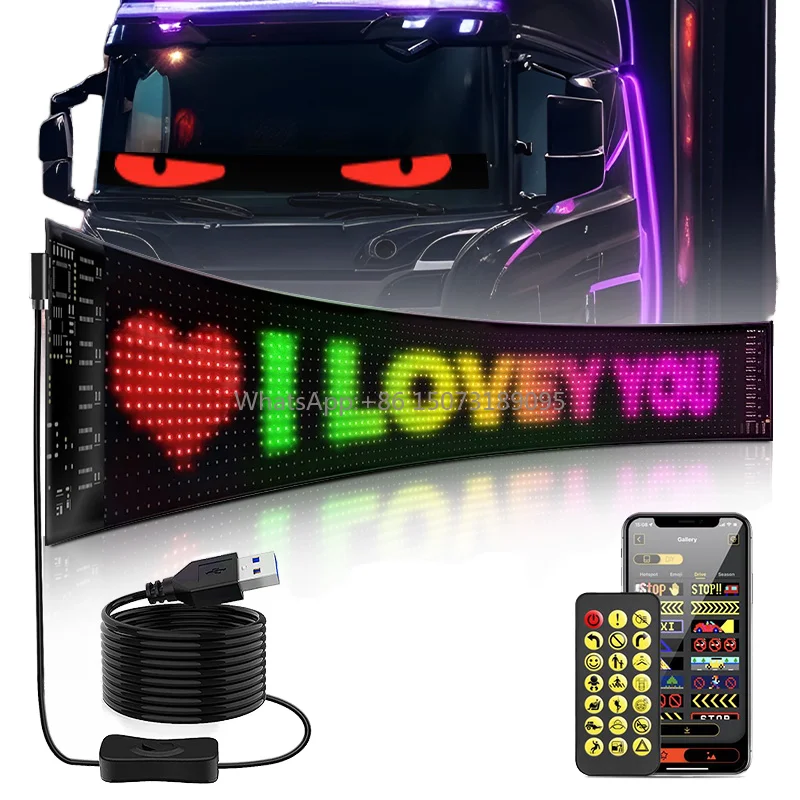 

32128 Internet Celebrity Truck Dynamic LED Devil's Eye Car Sticker Smart New Model Factory Direct Sale Condition New