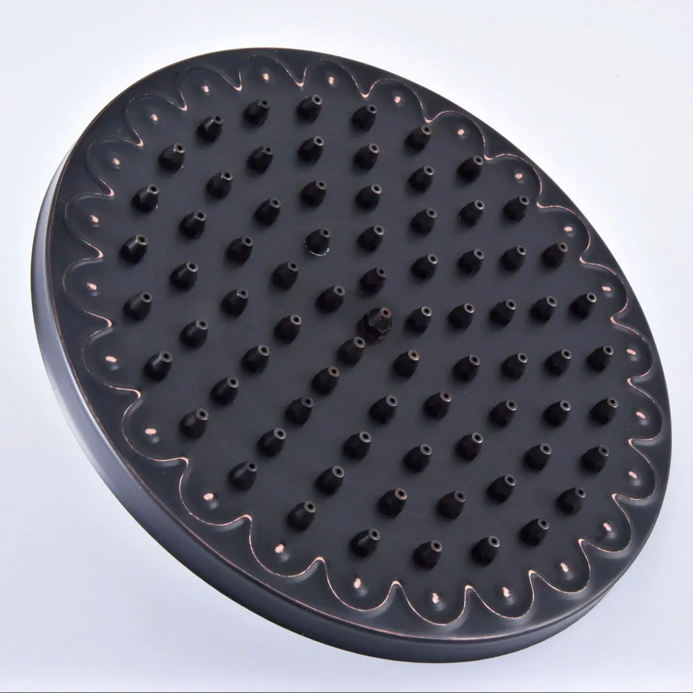 Oil Rubbed Bronze Round Shower Head Brass Water Rains With Shower Bathroom Set Wall Mounted Top spray Nsh244