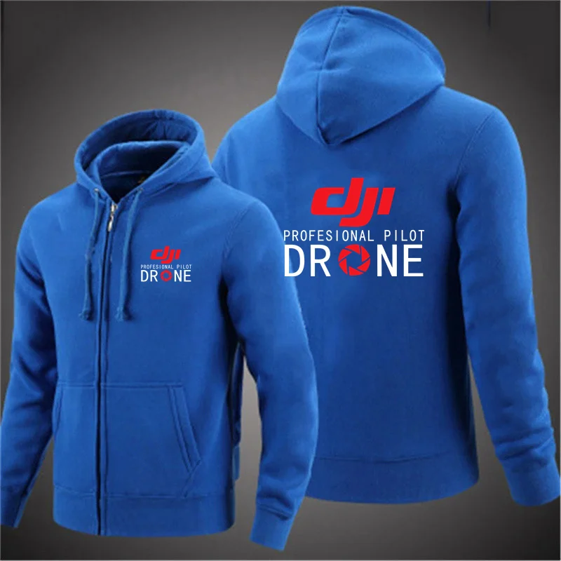 Dji Professional Pilot Drone 2024 Winter Men Zipper Hoodie High-quality Three-color Style Causal Comfortable Harajuku Sports Top