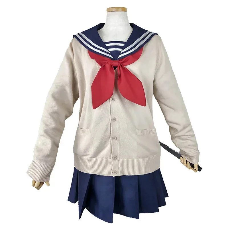 أزياء أنيمي هيميكو توغا التأثيرية بطلي الأكاديمية أزياء تنكرية JK موحدة تنورة سترة شعر مستعار مجموعة كاملة أزياء حفلات الهالوين النسائية