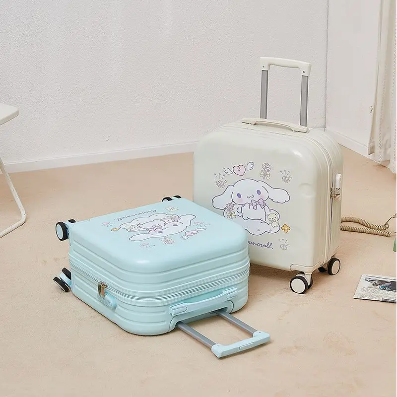 Sanrio Cinnamoroll valigia ragazza cuore Kawaii Anime Mini 18 pollici Password Box Cartoon Cute 20 pollici Trolley Box Light Kid Gift