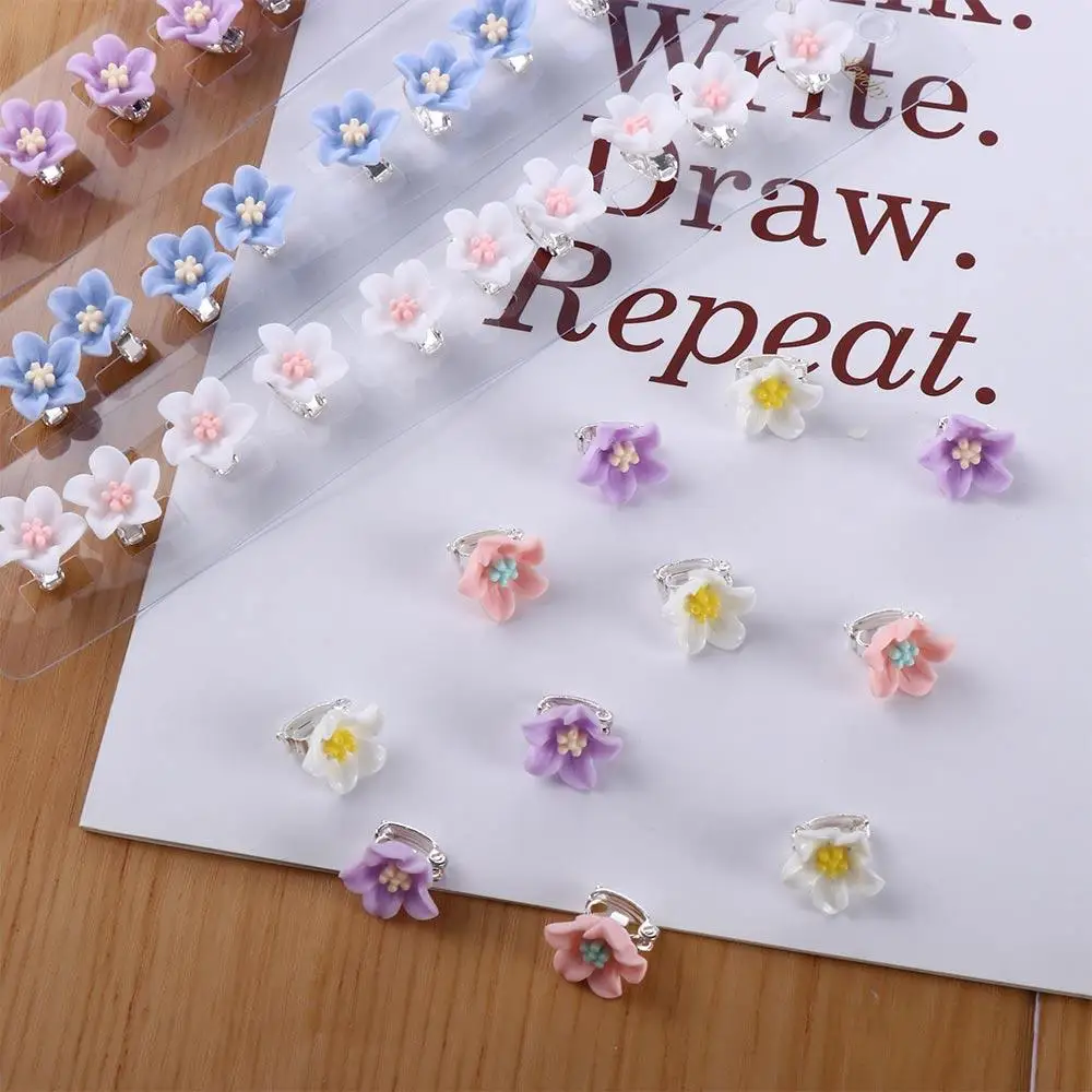 Sweet Trendy Hair Styles Holder  Korean style Hair Accessories Small Hairpins Flower Hair Clips Soft Ceramics Hair Claws