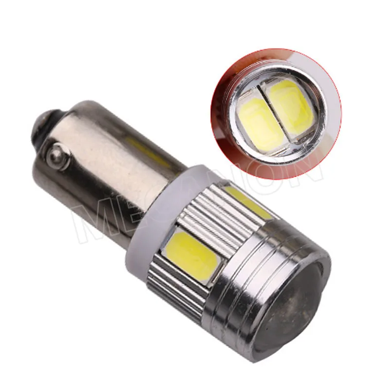 100pcs BA9S T4W Car LED Clearance Reading Light Bulb Auto License Plate Dome Lamp 6SMD 5630 White Red Ice Blue Yellow DC12V