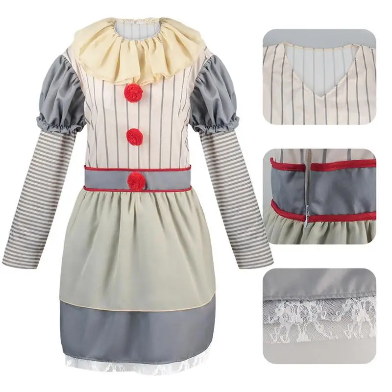 Halloween Cos Kleding Lastige Clown Back Soul C Kledingdag Van Het Dead Easter Festival Cosplay Podiumkleding Vrouwen