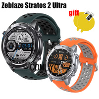 Band For Zeblaze Stratos 2 Ultra Smart watch Strap Silicone Breathable Sports Bracelet Screen protector film For Women men