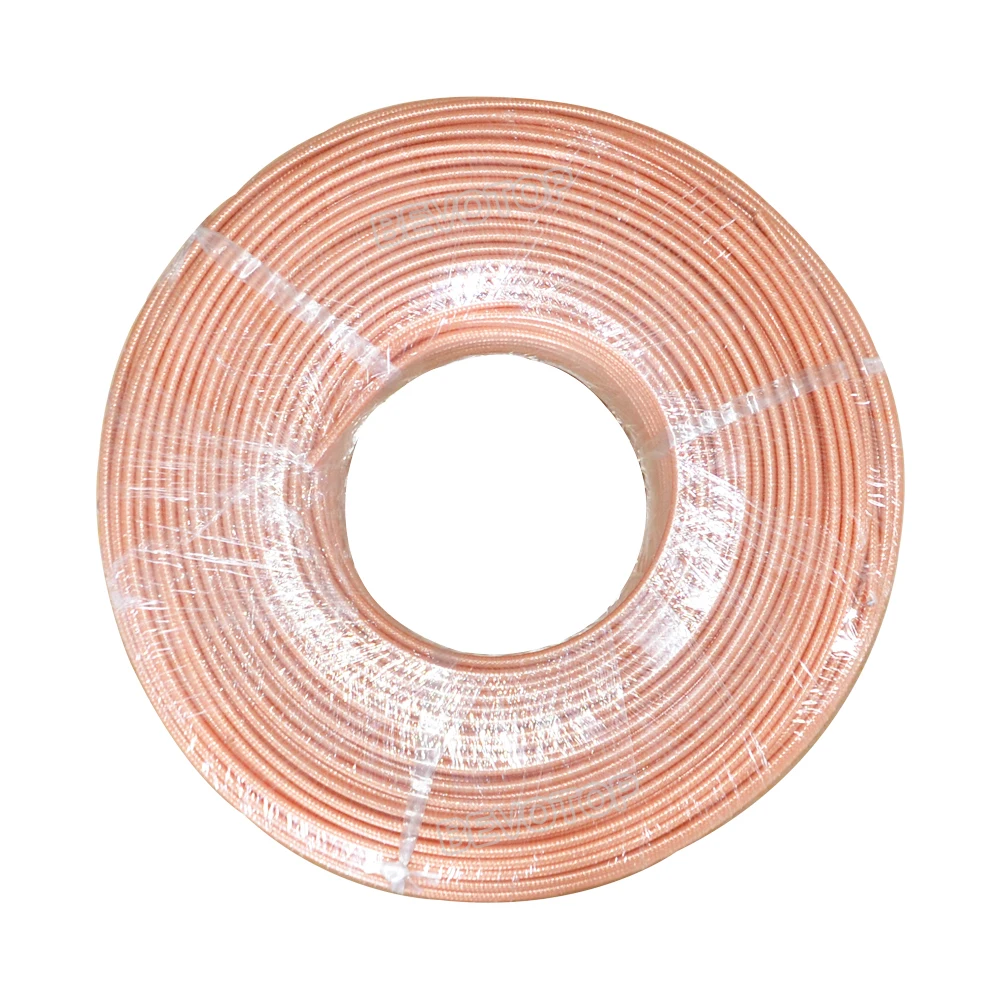 RG142 Brown FEP Jacket 50-3 Double Shielded RF Coaxial Cable RG-142 Coax Cable 50 Ohm Low Loss High Quality 5CM-200M