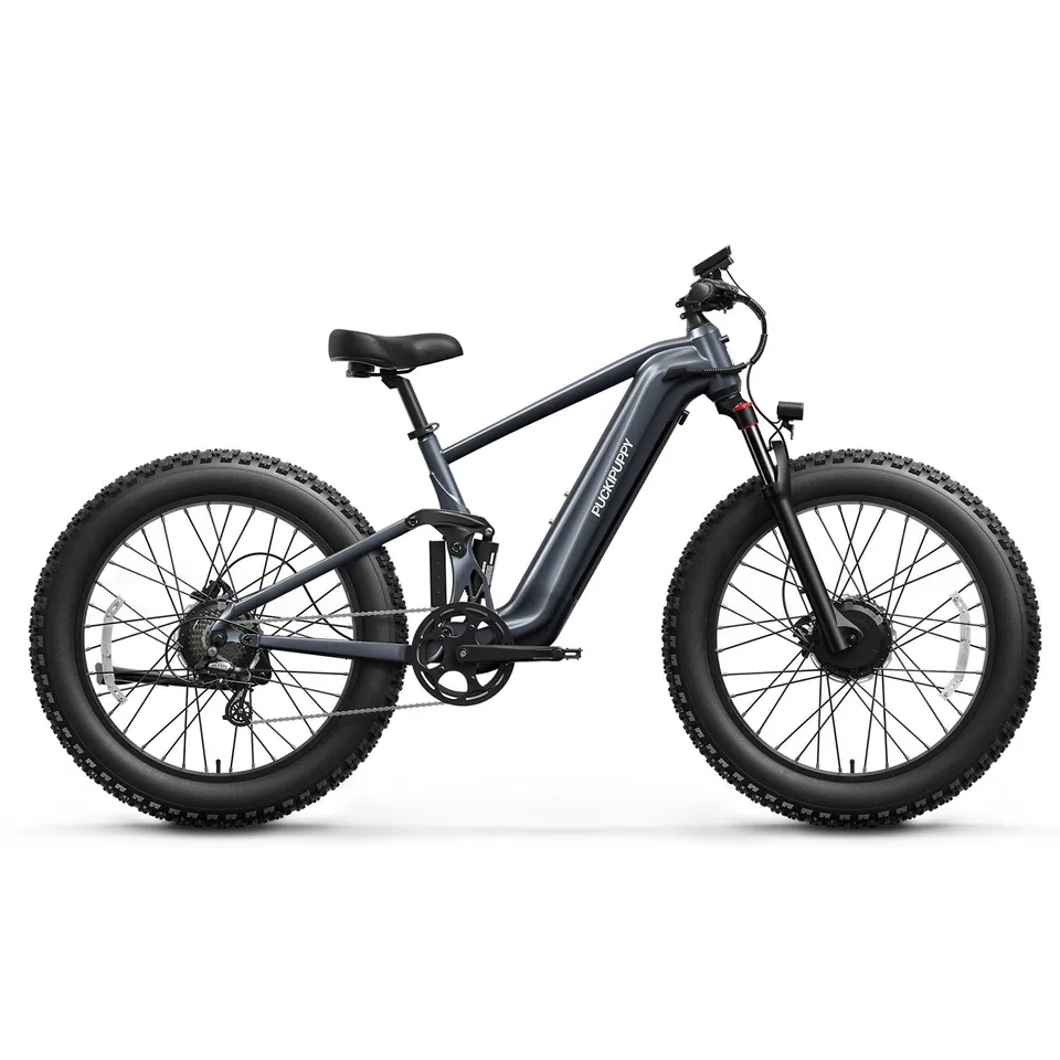 Dual Motor Electric Bike1600W 48V 20AH Full Suspension Mountain EBike image 2