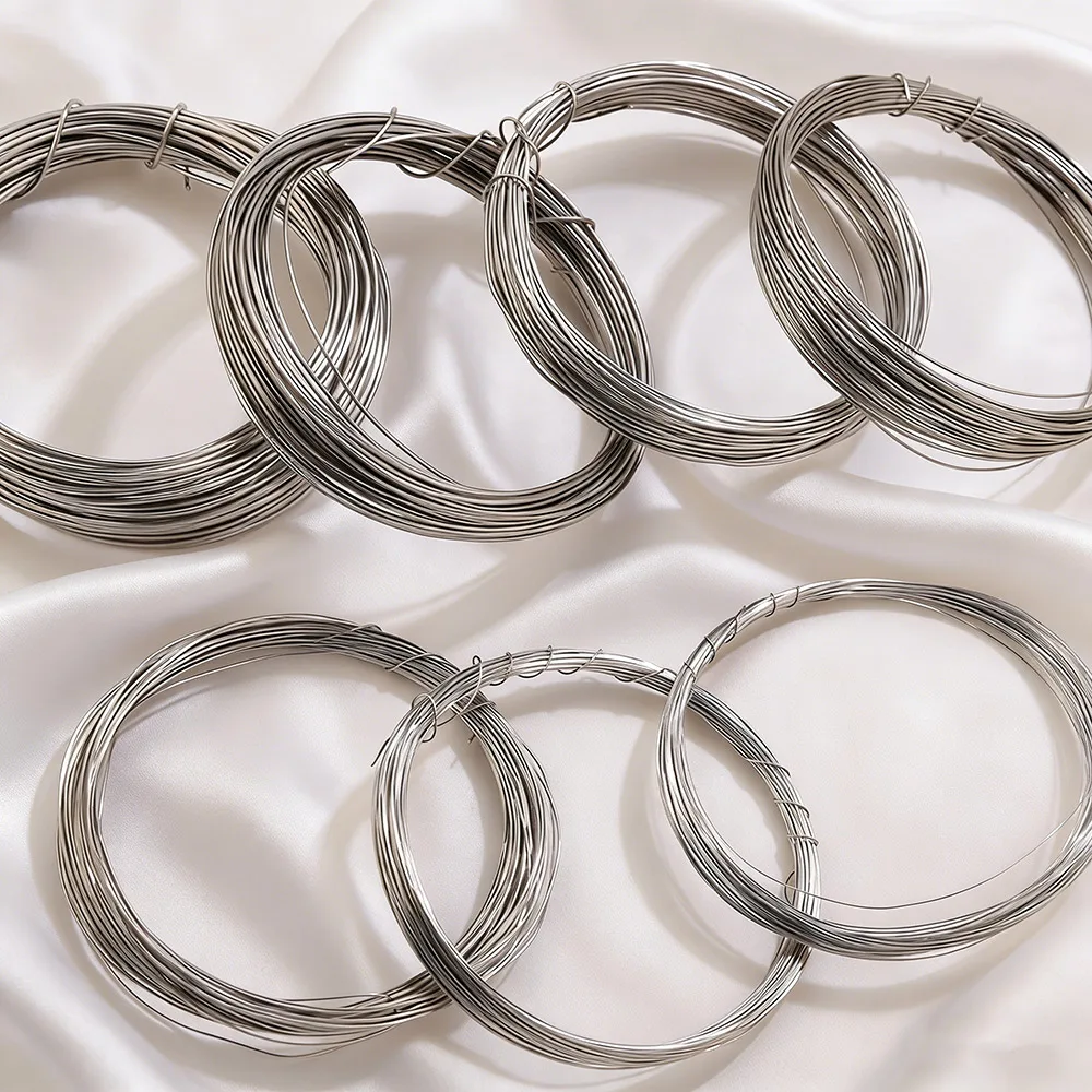 10 M Stainless Stee Wire Diameter 0.3-1mm Single Strand Lashing Soft/hard Iron Wire Rustproof DIY Jewelry Making Crafts Findings