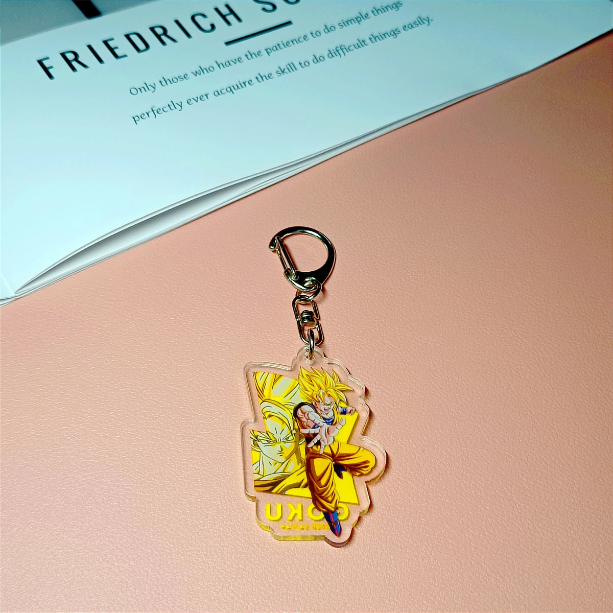 Anime Acrylic Keychain-Goku Cute y2k Cartoon Character Pendant, Suitable for Bags and Keys,cosplay gifts Perfect Gift for Fans