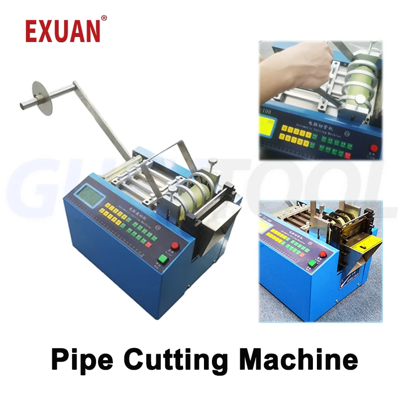 Hot Automatic Pipe Cutting Machine Microcomputer PVC Heat Shrink Sleeve Tube Cutting Machine Wire Rope Cutter Fluoron Cut Device