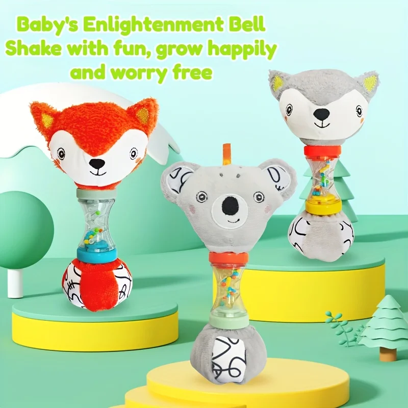 Un giocattolo portatile con un bastone e anelli progettato per l'educazione della prima infanzia, adatto per neonati e bambini piccoli.