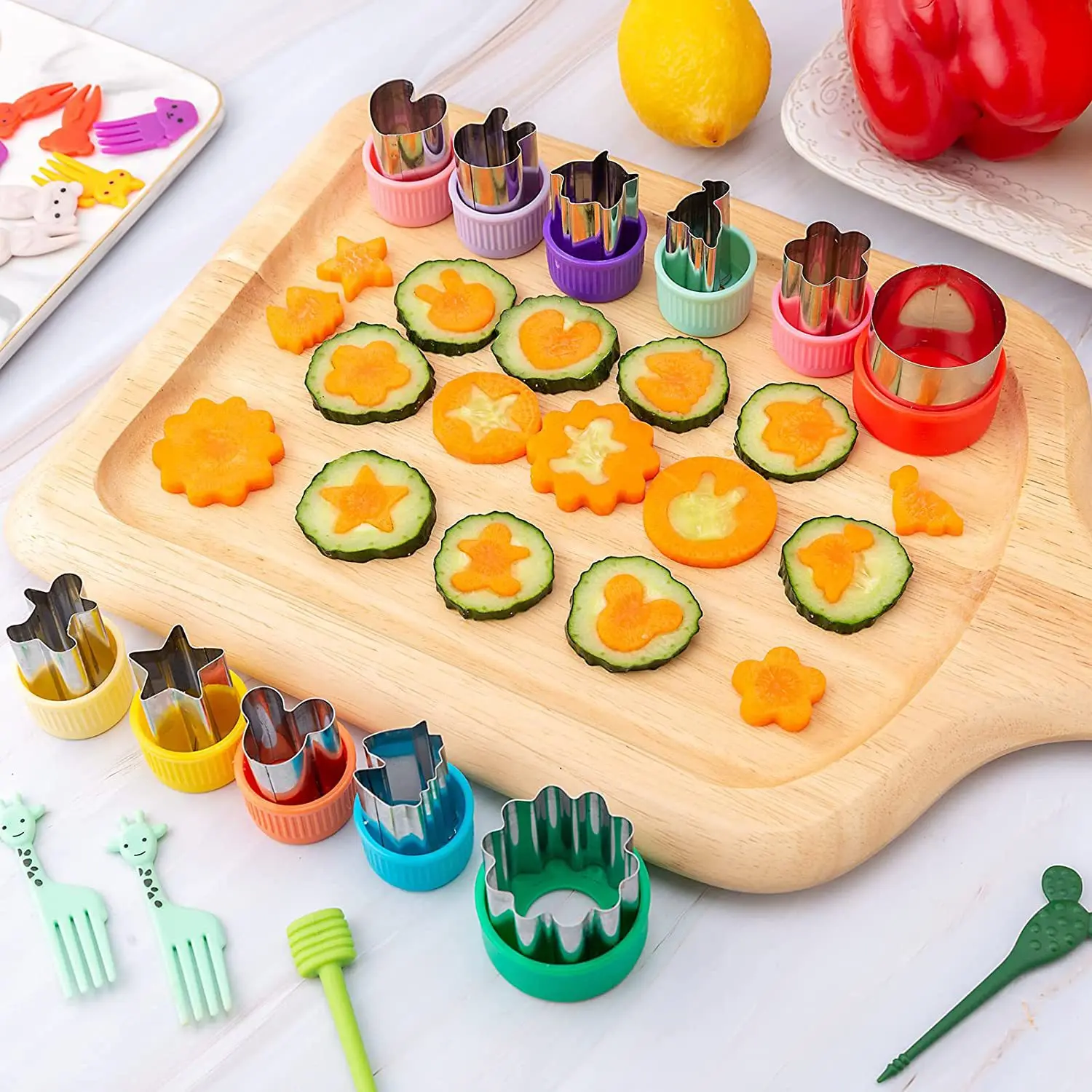 Stainless Steel Vegetable Cutter Shapes Set for Kids Children DIY Mini Food Fruit Cutters Mold Kitchen Accessories