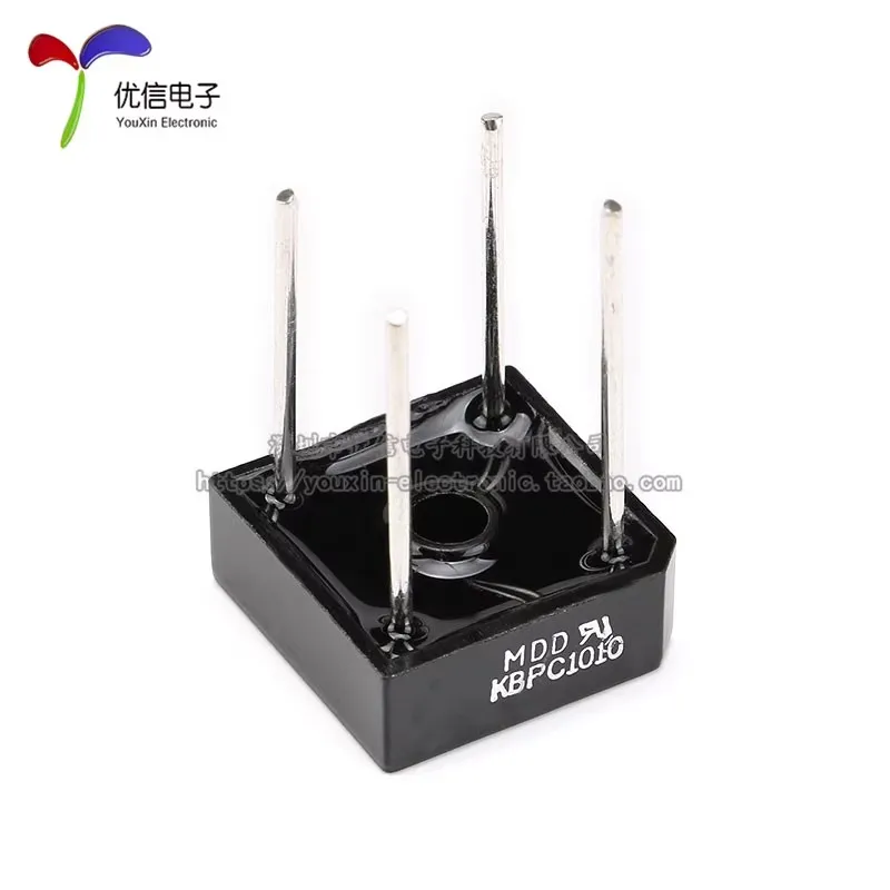 10PCS KBPC1010 10A/1000V square bridge rectifier stack silicon bridge rectifier