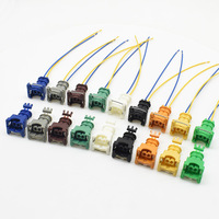 1 Set 2 Pin EV1 Car Fuel Injector Plug Connector Junior Power Timer JPT Jetronic Kits 282189-1 For Car Green Blue Yellow Gray