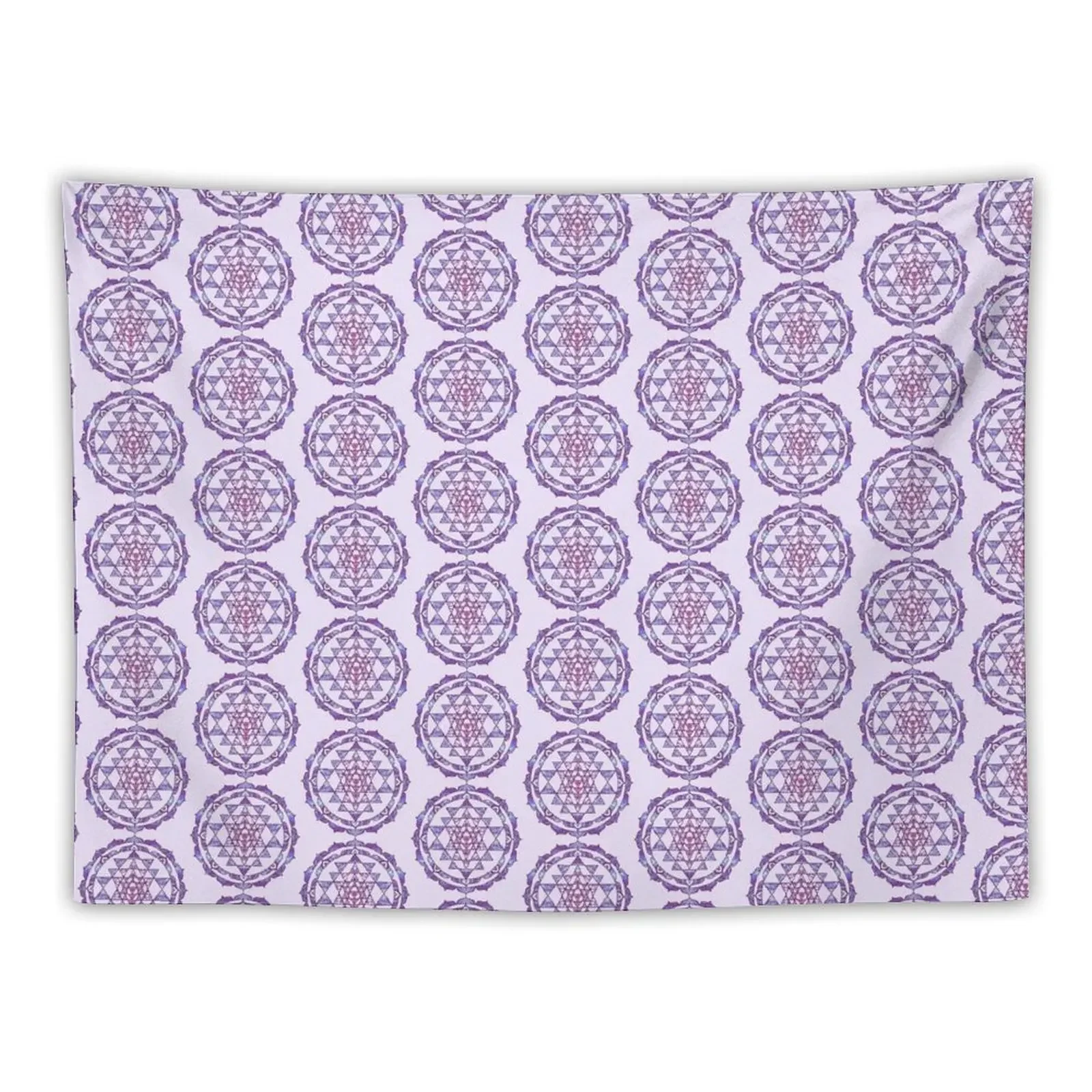 

Purple Sri Yantra Lotus Mandala Hinduism Tapestry Wall Decorations Room Design Bathroom Decor Tapestry