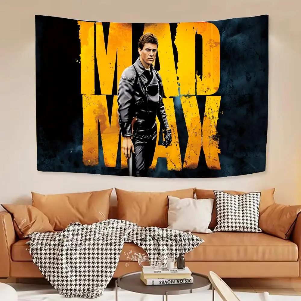 Mad Action Max Thriller Movie Tapestry House Bedroom Living Bar Garden Microfiber Decoration Background