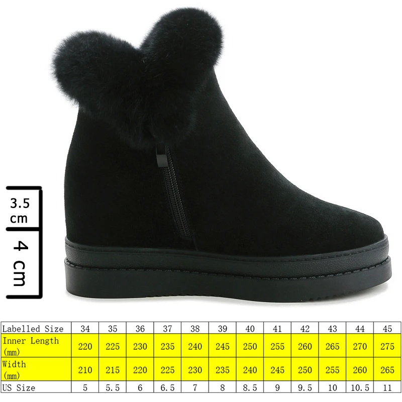 Fujin 7,5 cm scarpe firmate da donna in vera pelle di mucca autunno primavera slip on inverno stivaletti al ginocchio di alta marca stivaletti sneakers