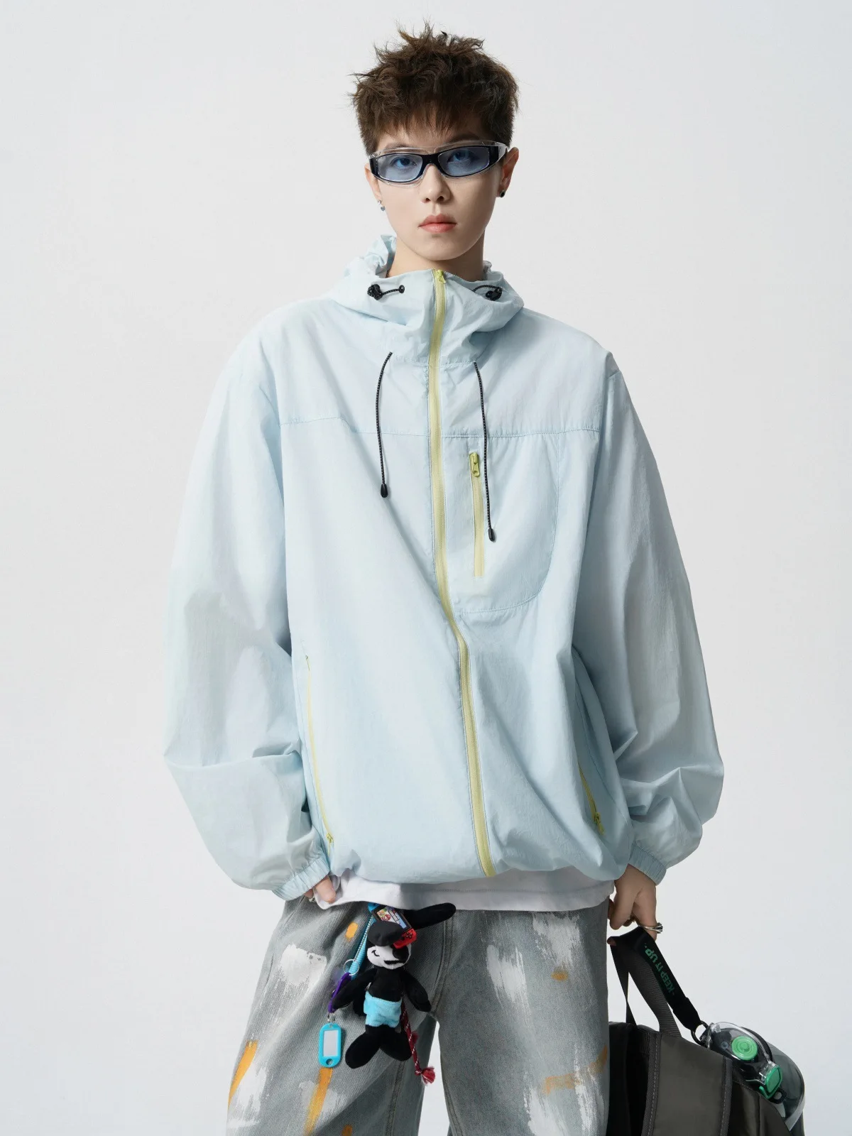 

Мужская летняя тонкая ветровка с капюшоном для активного отдыха, защита от УФ-излучения, легкая, для альпинизма, модная, функциональная