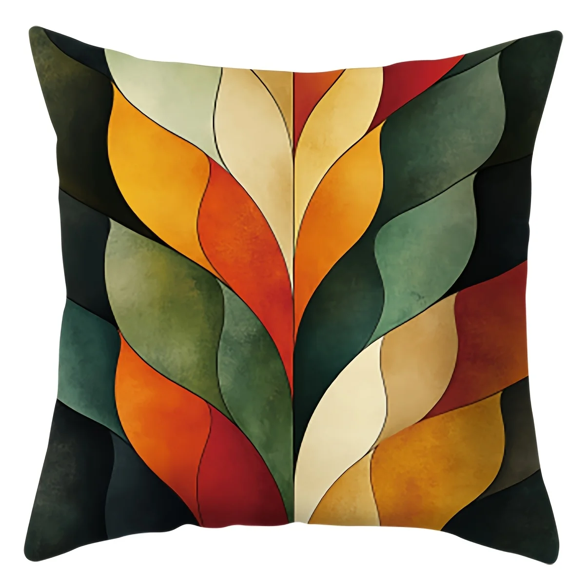 4 piezas, Funda  Cojín Bohemio, Patrón Geométrico Fluido, 40.64 X 40.64 cm, 45.72 x 45.72 cm, 50.8 x 50.8 cm, Acuado para De