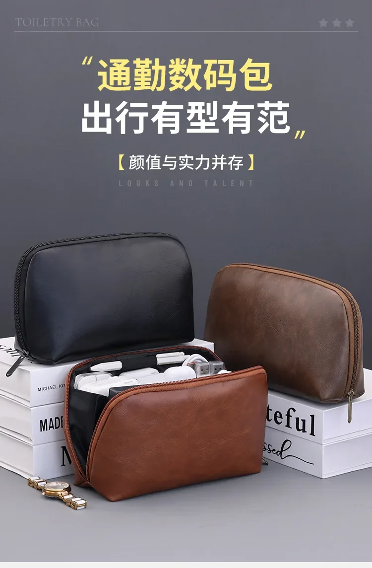 Tragbare USB-Organizer-Tasche für Reisen, Aufbewahrungsbeutel für Kopfhörer, Powerbank, Datenkabel, Große Kapazität, Mauskabel-Tasche – Detail 1