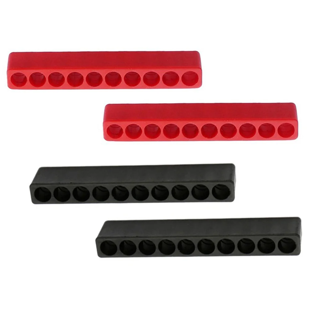 4pcs Screwdriver Bit Holder 10 Holes For 1/4inch Hex Tool Drill Bits Hexagonal Handle Bit Storage Strip Black Red Hand Tool Part