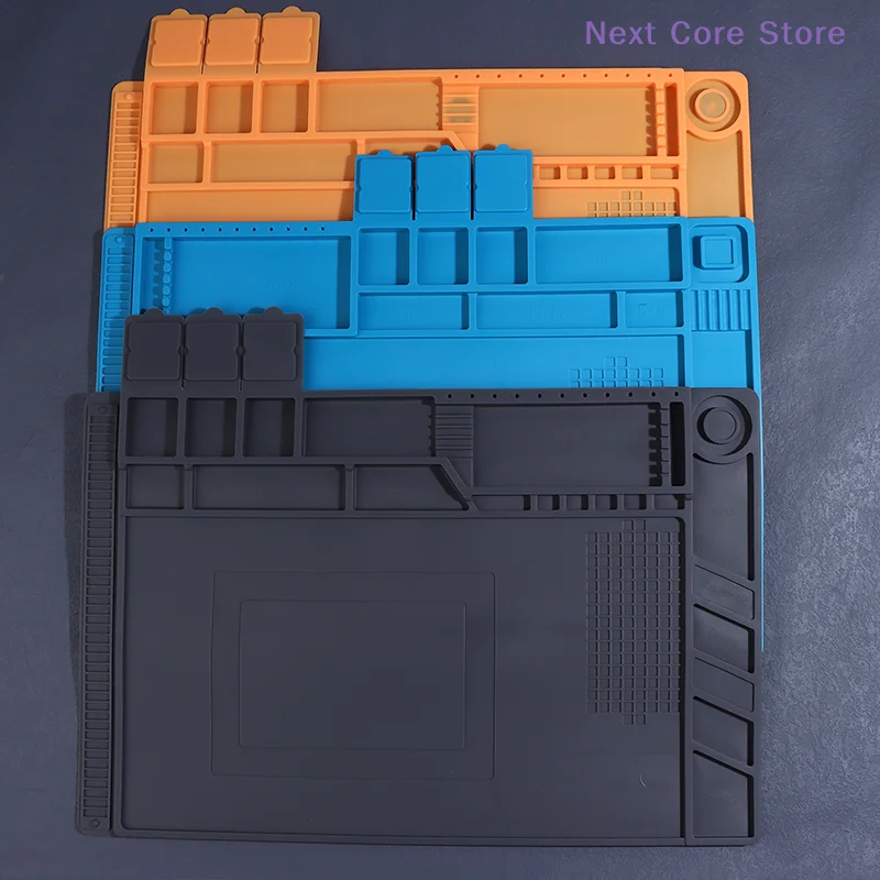 

[NC]Soldering Pad Desk Platform Silicone Mat Magnetic Heat Insulation For Phone PC Repair Welding Station Iron[NC]