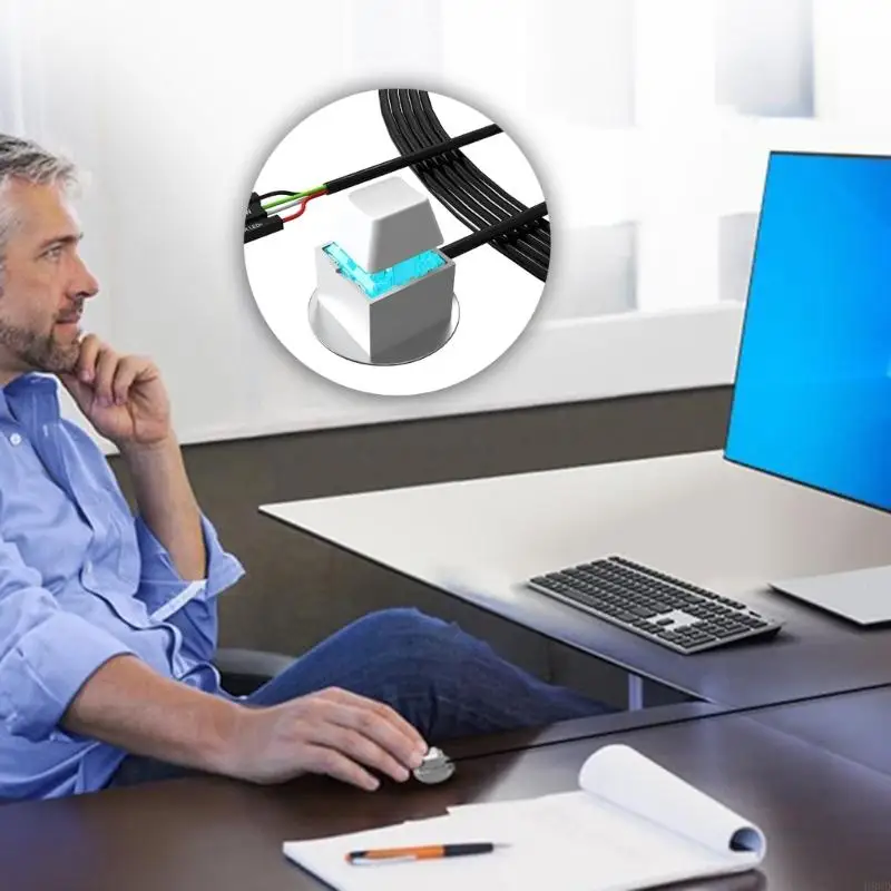 

Внешние переключатели мощности ПК Кабель ABS Материал Компактный дизайн для удобного управления запуском рабочего стола H8WD