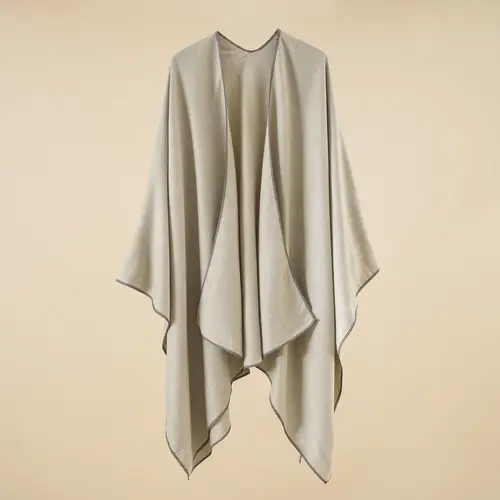 Chal De Punto Estilo Coreano ViCUULY - Liso, Para Todas Las Estaciones, Talla Única, De Poliéster Y Acrílico