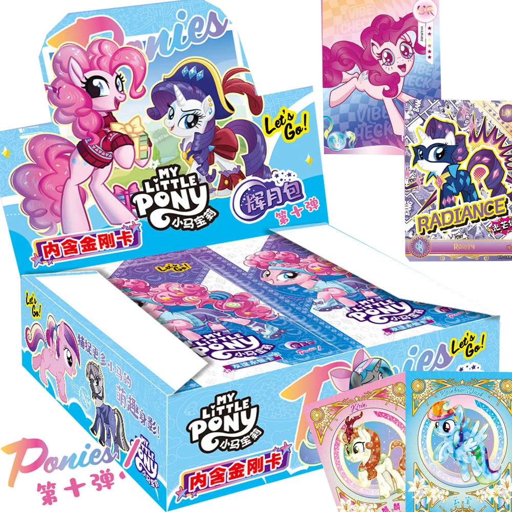 

Genuine My Little Pony Game Collection Card Fantastic Adventure of Animated Characters Diamond Cards Birthday Gifts for Kids