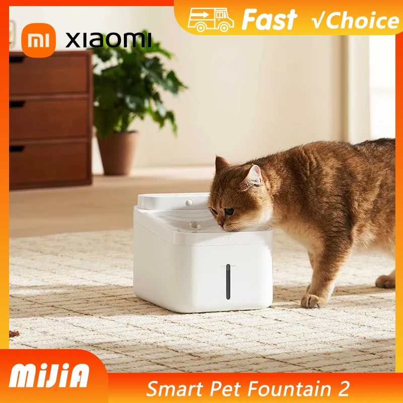 New Xiaomi Mijia Smart Pet Drinking Fountain 2 3L Capacity Wireless Water Pump Automatic Sensing Cats and Dogs Long Battery Life